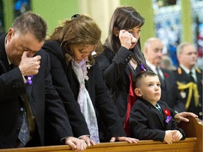 Nathan Cirillo: What they said about him Tuesday --- web art sent: Kathy Cirillo, second left, cries with Natasha Cirillo, centre, and Marcus Cirillo, right, during the regimental funeral service for her son, Cpl. Cirillo, in Hamilton on Tuesday.