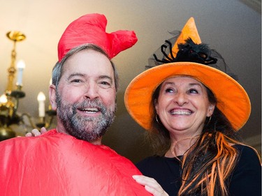 NDP leader Tom Mulcair and his wife, Catherine.
