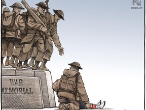 Editorial cartoon by Bruce MacKinnon.