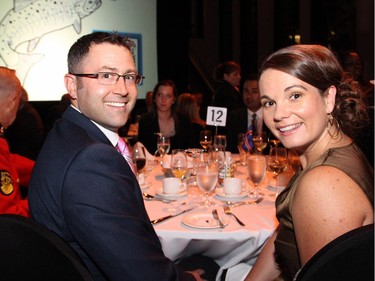 Organizing committee member Erin Filliter, director of communications for Inuit Tapiriit Kanatami, attended the 2014 Fall Run Dinner with her husband, Greg Brandt, at the Canadian Museum of History on Wednesday, Oct. 8, 2014.