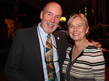Organizing committee member Stephen Gallagher, with his wife, Margie Lee, at the 2014 Fall Run Dinner for the Atlantic Salmon Federation, held Wednesday, Oct. 8, 2014, at the Canadian Museum of History.