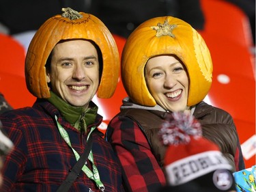 Ottawa Redblacks fans all dressed up for Halloween.