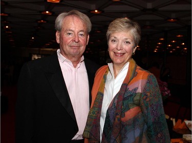 Ottawa Symphony Orchestra music director and conductor David Currie with his wife, Nancy, at the Fanfare post-concert reception held Monday, Oct. 6, 2014, at the National Arts Centre.