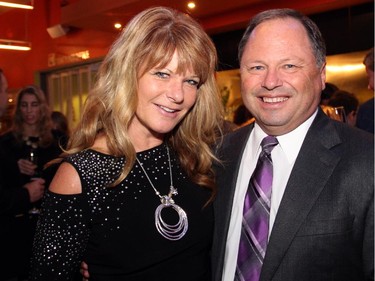 Photographer Michelle Valberg with Don Martin, host of CTV's Power Play, at the Hope Live charity gala held at the GCTC on Monday, Oct. 27, 2014.