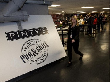 Pinty's Pub and Grill in the lower concourse as the Ottawa 67's held their home opener in the renovated TD Place arena.
