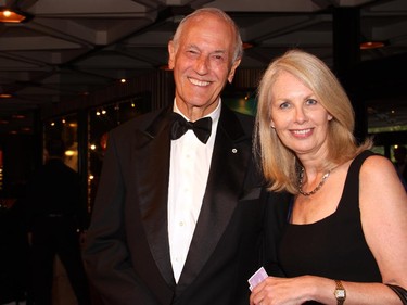 Rogers Communications vice chairman Phil Lind on the red carpet with Alison Clayton at the NAC Gala held Thursday, Oct. 2, 2014, at the National Arts Centre.