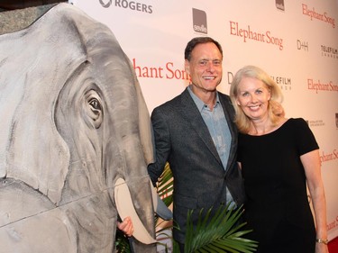 Stephen Clayton and his wife, Alison Clayton, a director with the Canada Media Fund, at the Ottawa film premiere of Elephant Song held Monday, Sept. 29, 2014, at the National Arts Centre.
