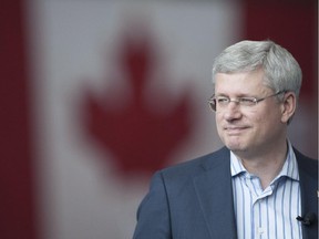 Prime Minister Stephen Harper speaks at the Abilities Centre in Whitby, Ont. on Thursday, Oct. 9, 2014.