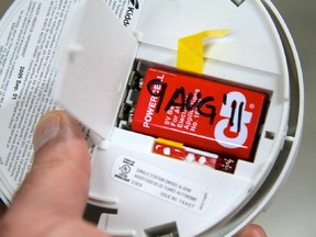 The installation date written on this smoke alarm battery takes the guesswork out of timely replacement.