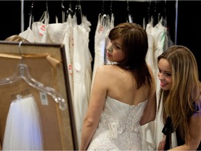 Bridal parties can expect to chat with more than 100 vendors and take in the fashion show presentations. Dominique Levesque will be selling 300 gowns at the Ottawa Wedding Show.