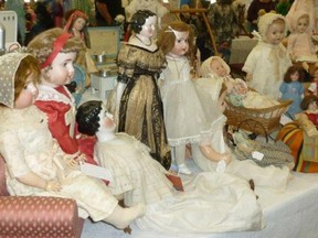 The show features a wide variety of dolls, bears, toys, miniatures and trains.