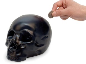 Use your head: Save your coins for a rainy day with this ceramic money bank. $14 at kikkerland.com.