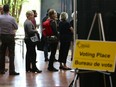 Voters line up at Ottawa City Hall.