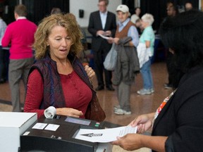 Voters went to city hall to take advantage of the first advance poll in the municipal elections being held on October 27.