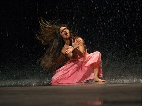 A moment from Tanztheater Wuppertal's performance of Pina Bausch's Vollmond.