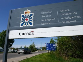 The Canadian Security Intelligence Service building is shown in Ottawa.