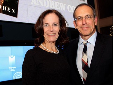 Andrew Cohen, with his wife, Mary Gooderham, at the launch for his new book.