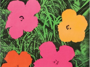 Detail from Andy Warhol's 
Flowers, 1964.