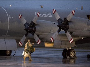 A recent photo of a CP-140M Aurora reconnaissance aircraft now in use in the fight against ISIL.