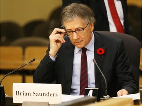 Brian Saunders, director of the Public Prosecution Service of Canada, testifies before the Senate's national security and defence committee, November 03, 2014.