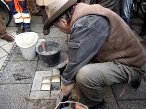 German artist Gunter Demnig is the driving force behind the Stolpersteine project, an effort to memorialize the victims of Nazi terror on the sidewalks of Europe's streets.