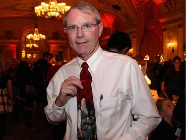 Dave Betts, volunteer board vice-chairman of the Children's Hospital of Eastern Ontario (CHEO), wore his Father Christmas tie to the Trees of Hope for CHEO holiday fundraiser, held at the Fairmont Chateau Laurier on Monday, November 24, 2014.