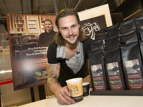 Erik Karlsson unveils his EK #65 Blend 2014 developed in partnership with Bridgehead to support the Boys and Girls Club of Ottawa's Homework Club. For the second year in a row, $2 from every pound of EK #65 coffee sold will be donated to the club.