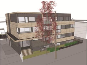 An artist's rendering of a proposed building on Marquette Avenue in the Vanier area.