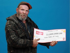 Leon Stiles of Carp won $1 million on an Ontario Lottery scratch ticket.