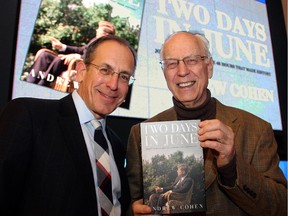 From left, author Andrew Cohen with former Canadian ambassador Paul Heinbecker at the launch of Cohen's new book, Two Days in June: John F. Kennedy and the 48 Hours that Made History.