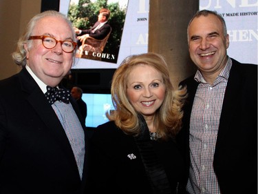 From left, Barry McLoughlin and Laura Peck from McLoughlin Media with Tobi Nussbaum, recently elected city councillor for Rideau-Rockcliffe, at the launch of author Andrew Cohen's new book, Two Days in June: John F. Kennedy and the 48 Hours that Made History.