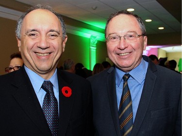 From left, Italian Ambassador Gian Lorenzo Cornado and Israeli Ambassador Rafael Barak at the Queensway Carleton Hospital Foundation's Italian-styled Mangia! Mangia! gala, held Saturday, Nov. 8 ,2014, at the Sala San Marco.