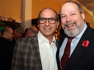 From left, Queensway Carleton Hospital community leaders Ron Prehogan and Dan Greenberg at the hospital's Italian-styled gala, Mangia! Mangia!, held at the Sala San Marco on Saturday, Nov. 8, 2014.