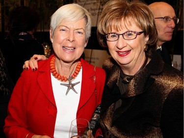 From left, Sarah Jennings with Ellen Wright at the launch of Andrew Cohen's new book, Two Days in June: John F. Kennedy and the 48 Hours that Made History, held Thursday, November 20, 2014.