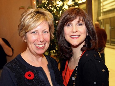 From left, TD Ottawa Jazz Festival board president Louise Meagher with Karen Oxorn at the 17th annual Live Auction and Benefit Concert held Thursday, Nov. 6, 2014, at Library and Archives Canada.