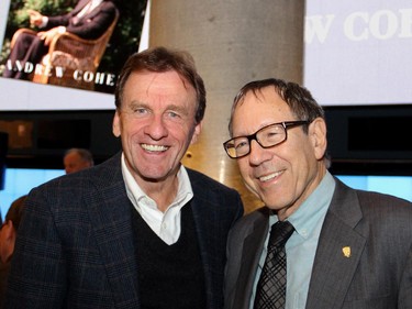 From left, University of Ottawa president Allan Rock and fellow former federal justice minister Liberal MP Irwin Cotler attended the launch of Andrew Cohen's new book, Two Days in June: John F. Kennedy and the 48 Hours that Made History,.
