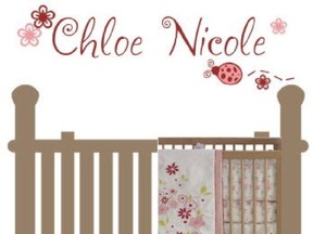 Personalize a room with wall decals that spell your child's name.