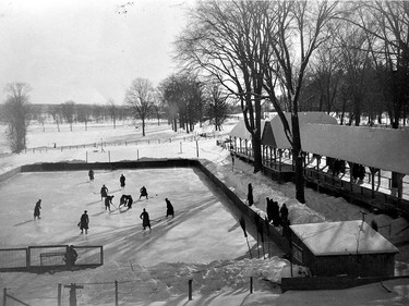 From-    Murray- Anita -ott- To-      Photo -ott- Subject- homes Sent-    Thursday- November 13- 2014 1-42 PM  story- 1122 home oblates  Caption Members of the Oblate Fathers play hockey on an outdoor rink on the land owned by the religious order between Main Street and the Rideau River. With story by Sheila Brady.  Ottawa Citizen Photo Email