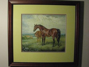 Few works by George Veal come to market. He typically paints equine works and this one is worth about $950.
