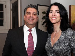 Gary Zed, who has agreed to chair the organizing committee for the upcoming NAC Gala, arrived with his partner, Arlie Mierins, to a private reception held Wednesday, November 26, 2014, for supporters of the National Arts Centre's major fundraising gala for its National Youth and Education Trust.