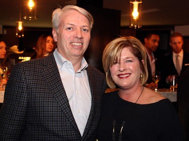 Giant Tiger president Greg Farrell and his wife, gala committee member Paula Farrell, attended a reception held Wednesday, November 19, 2014, at Lago Bar and Grill to promote a March 2015 charity gala for the Ottawa Regional Cancer Foundation and United Way Ottawa, being hosted by Nordstrom.