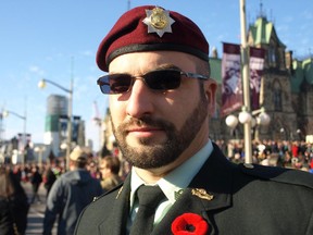 Among the apparent incongruities cited by a Canadian Forces warrant officer: The man portraying himself as a soldier wore a pathfinders badge, an advanced reconnaissance award worn by a select few soldiers; the beret perched on his head was too small; he should have been wearing a red sash over his shoulder, something all infantry NCOs wear when in dress uniform with their medals; he wore an outdated brigade patch on his right shoulder; and his beaver-shaped collar dogs were crooked.