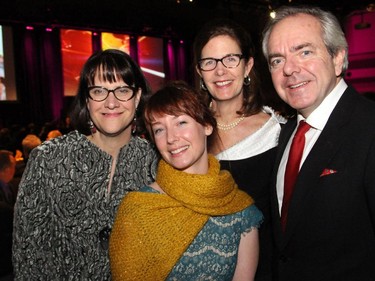 In front, Chef Marysol Foucault, winner of the 2013 Ottawa Gold Medal Plates culinary competition, with fellow culinary judges Sheila Whyte, Anne Desbrisay and national culinary advisor James Chatto, at this year's event, held Monday, November 17, 2014.