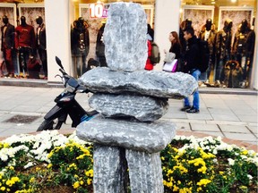 This Inukshuk in Thessaloniki that has been repeatedly vandalized.