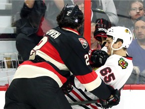 Ottawa Senators defenceman Jared Cowen says he is "just trying to play strictly defence and let the rest of the game come to me."