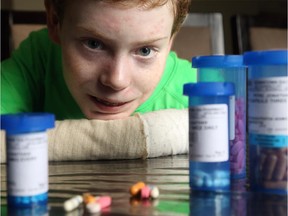 Jonathan's pain threshold is unimaginable for most, but still antibiotics and pain relievers play a daily role in his life. He takes half a dozen pills three times a day along with two doses of methadone just to make the pain tolerable.