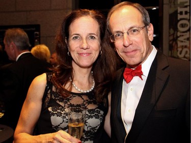 Journalist and author Andrew Cohen with his wife, Mary Gooderham, at a special World War I commemorative evening held at the National Gallery of Canada.