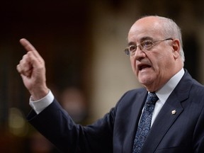 Minister of Veterans Affairs Julian Fantino in the House of Commons on Parliament Hill in Ottawa on Tuesday, November 18, 2014.