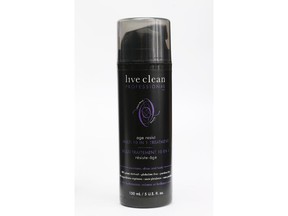 Live Clean Age Resist Multi 10 in 1 Treatment, 150 mL for $8.99. Enriched with an anti-oxi fruit blend of pomegranate, gogi and blueberry, the treatment also restores hydration with avocado and rosehip oils.
Live-clean.com