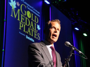 Michael Runia, Ontario managing partner of national presenting sponsor Deloitte, addressed an audience of 600 at the Gold Medal Plates event held at the Shaw Centre on Monday, November 17, 2014.